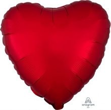 PALLONCINO MYLAR 17INCH CUORE ROSSO SATINATO