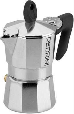 CAFFETTIERA BRILLANTINATA MANICO NERO 2TZ