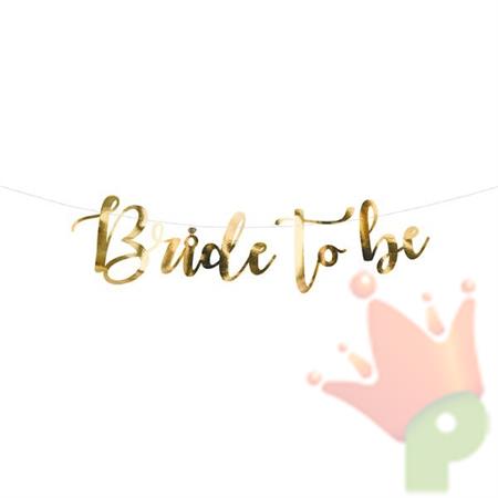 BANNER BRIDE TO BE GOLD 80X19CM