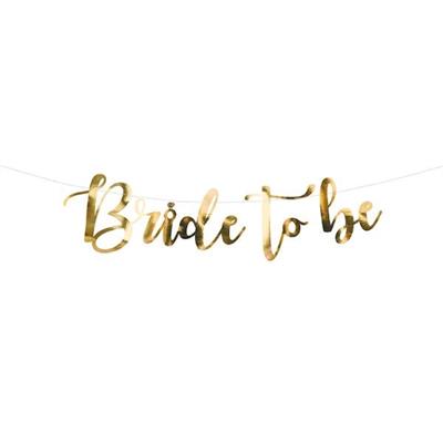BANNER BRIDE TO BE GOLD 80X19CM