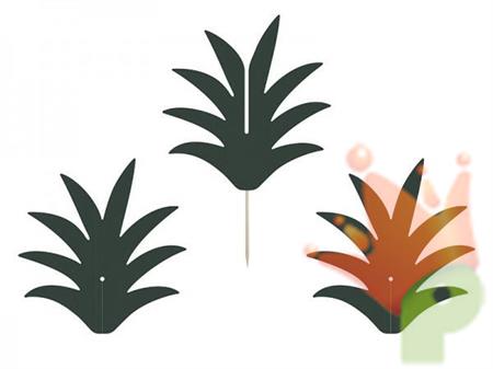 CUPCAKE TOPPERS ALOHA - PINEAPPLE