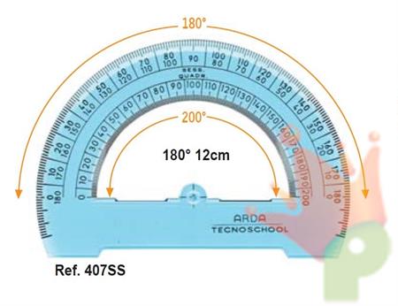 GONIOMETRO 180° 12CM TECHNOSCHOOL