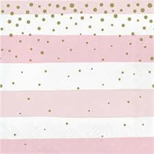 TOVAGLIOLI 33X33 PINK E GOLD CELEBRATION 16PZ