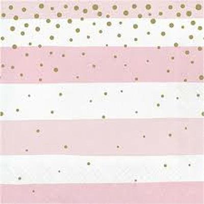 TOVAGLIOLI 33X33 PINK E GOLD CELEBRATION 16PZ