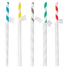 CANNUCCE A STRISCE IMBUSTATE 20CM COLORI VARI