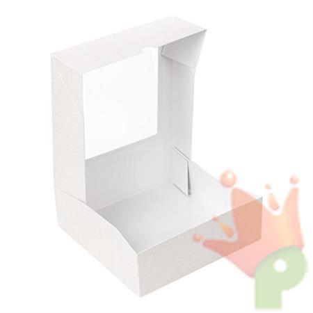 SCATOLA PER PASTICCERIA CON FINESTRA 18X18X7,5CM