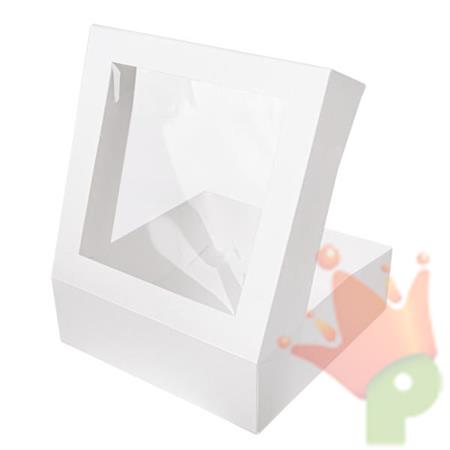 SCATOLE PER PASTICCERIA 32X32X10CM CON FINESTRA