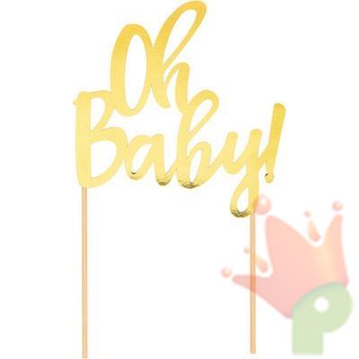 CAKE TOPPER OH BABY ORO