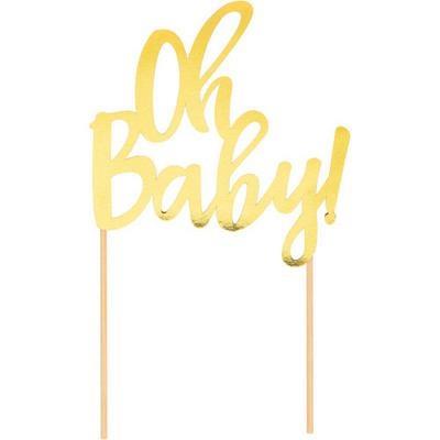 CAKE TOPPER OH BABY ORO