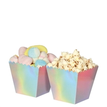 SCATOLA RETTANGOLARE 6,5X8X6,5CM IRIDESCENTE 6PZ