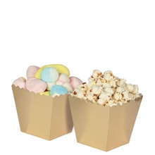 SCATOLA RETTANGOLARE 6,5X8X6,5CM ORO METAL 6PZ