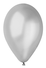 PALLONCINI 10INCH - 26CM ARGENTO METAL 16PZ