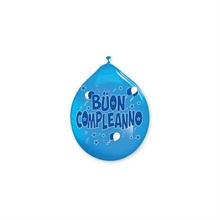 PALLONCINI 10INCH - 26CM BUON COMPLEANNO CELESTE 20PZ