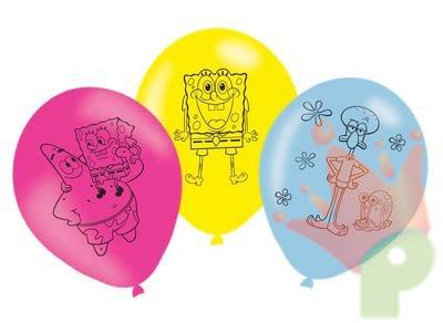 PALLONCINI 11INCH 28CM SPONGEBOB 6PZ