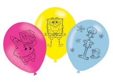 PALLONCINI 11INCH 28CM SPONGEBOB 6PZ