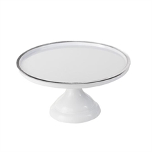 ALZATA IN MELAMINA BIANCA/ARGENTO 30CM H. 20CM
