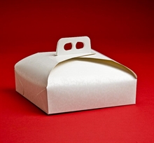 SCATOLA QUADRATA FONDO BIANCO DAMASCATA GENERICA 39CM