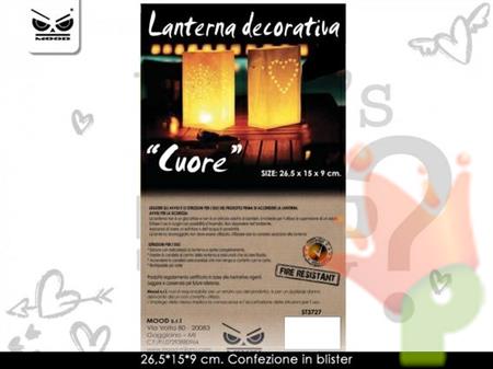 LANTERNA DECORATIVA CUORE 26,5X15X9CM