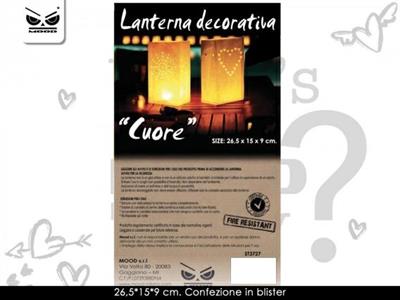 LANTERNA DECORATIVA CUORE 26,5X15X9CM