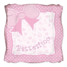PIATTI 24CM BATTESIMO BABY ROSA 8PZ