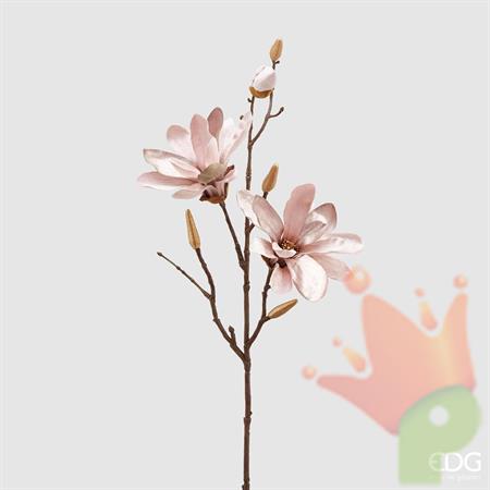 RAMO MAGNOLIA IN VELLUTO H. 66CM ROSA CIPRIA