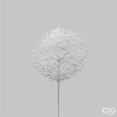 RAMO CORALLO H. 48CM GLITTER BIANCO