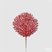 RAMO CORALLO H. 48CM GLITTER ROSSO