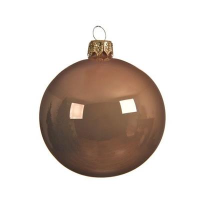 PALLINA PER ALBERO 8CM COLORE CAMMELLO 6PZ