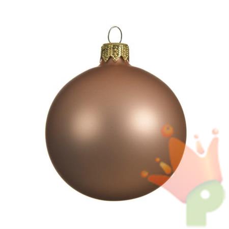PALLINA PER ALBERO 10CM COLORE CAMMELLO 4PZ