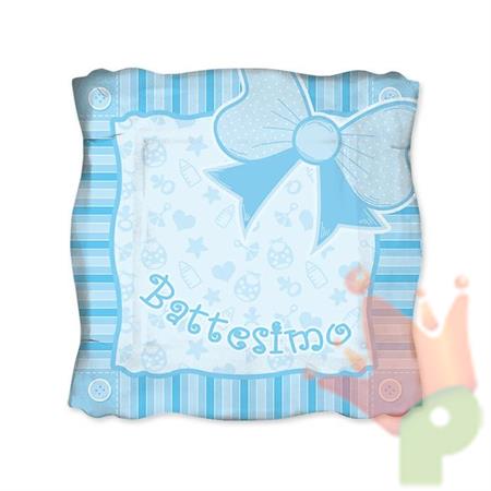 PIATTI BATTESIMO BABY CELESTE 19CM 8PZ