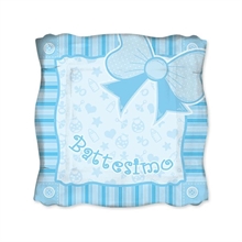 PIATTI BATTESIMO BABY CELESTE 19CM 8PZ