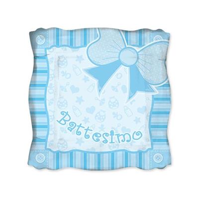 PIATTI BATTESIMO BABY CELESTE 19CM 8PZ