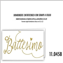 BIGLIETTINI PER BOMBONIERE BATTESIMO 20PZ