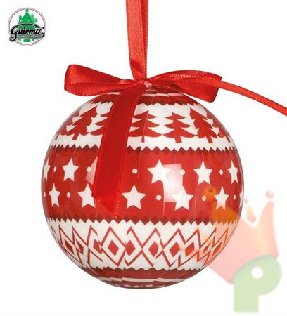 PALLINE 60MM PER ALBERO DECORATE ROSSO 6PZ