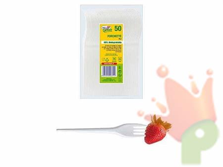 FORCHETTE BIO COMPACT BIANCHE 50PZ