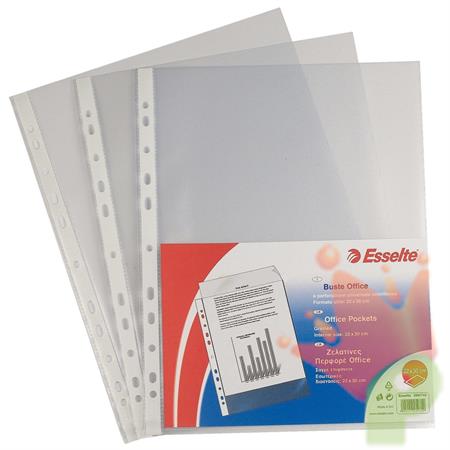 BUSTE TRASPARENTI PER RACCOGLITORE AD ANELLI 22X30CM 50PZ