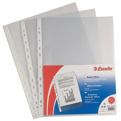 BUSTE TRASPARENTI PER RACCOGLITORE AD ANELLI 22X30CM 50PZ