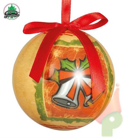 PALLINE 60MM PER ALBERO DECORATA CON CAMPANELLE ORO 6PZ