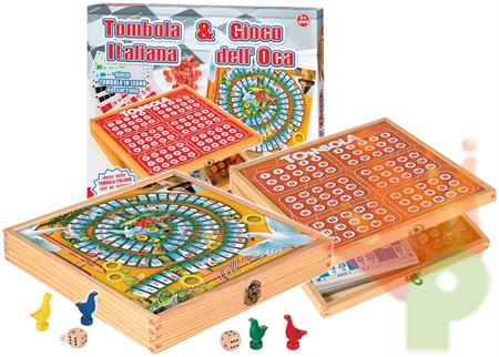 TOMBOLA E GIOCO DELL'OCA IN LEGNO
