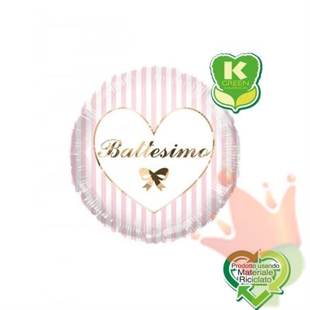 PALLONCINO MYLAR 18INCH BATTESIMO STRISCE