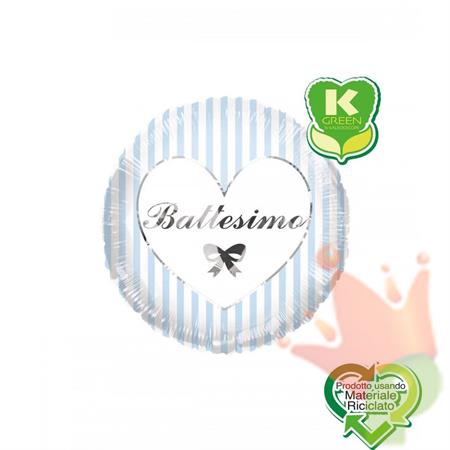 PALLONCINO MYLAR 18INCH CELESTE STRISCE