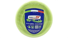 PIATTI PIANI 22CM REUSABLE VERDE ACIDO 25PZ