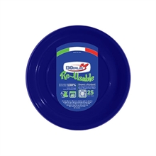PIATTI FONDI D. 20,5CM REUSABLE BLU 25PZ