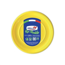 PIATTI FONDI D. 20,5CM REUSABLE GIALLO 25PZ