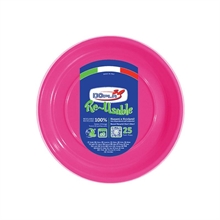 PIATTI FONDI D. 20,5CM REUSABLE FUCSIA 25PZ