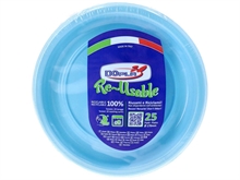 PIATTI FRUTTA D. 17CM REUSABLE AZZURRO 25PZ