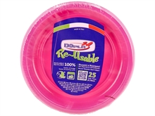 PIATTI FRUTTA D. 17CM REUSABLE FUCSIA 25PZ