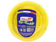 PIATTI FRUTTA D. 17CM REUSABLE GIALLO 25PZ