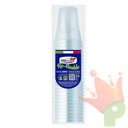 BICCHIERI 250CC DIAMANT REUSABLE TRASPARENTE 25PZ