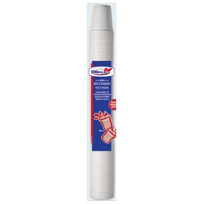 BICCHIERI 80CC BIANCO 100PZ